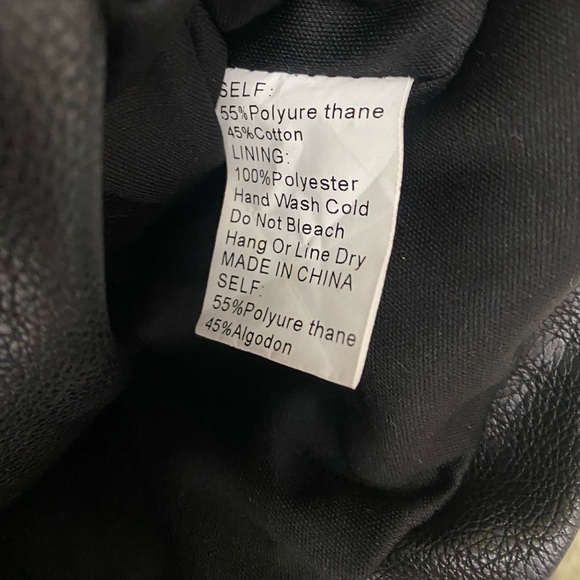 Fashion Nova Black Leather Moto Jacket - Picture 5 of 5